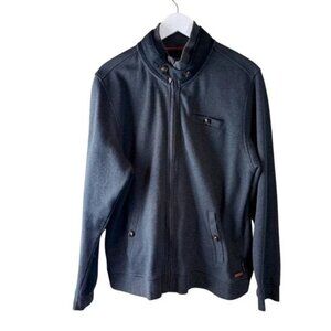 Ted Baker London Full Zip Jacket Mens Size 6 Charcoal Gray Casual Outerwear